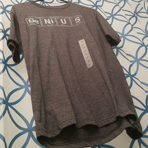 Gray "genuis" T-shirt